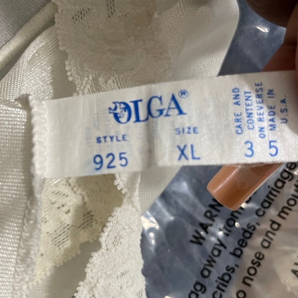 Olga Womens Lace Cami Top Size XL Cream Undershirt Loungewear Coquette - Picture 12 of 13